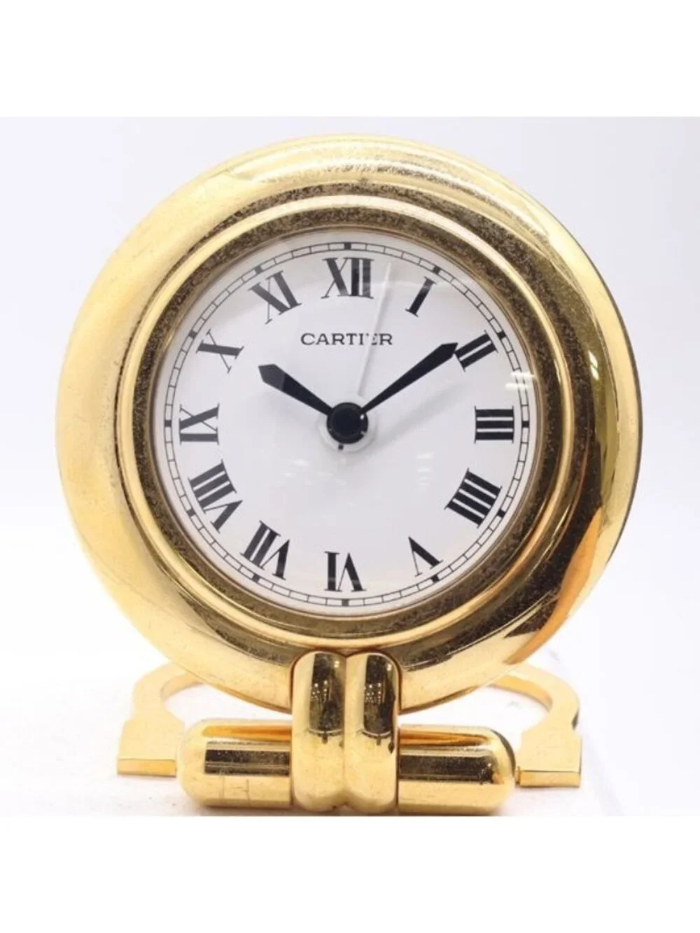Cartier Travel Clock Quartz White Dial
